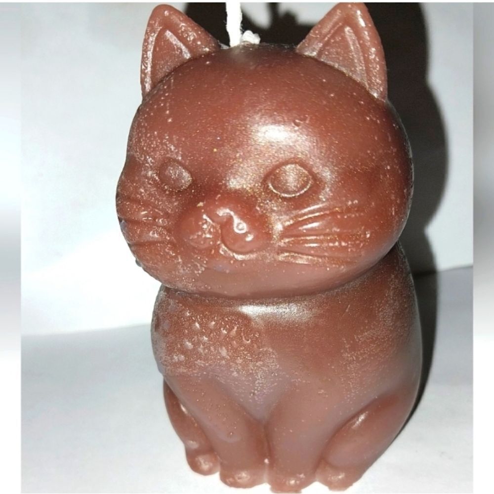Hand crafted limited edition brown candle from our Cat Lady candle collection